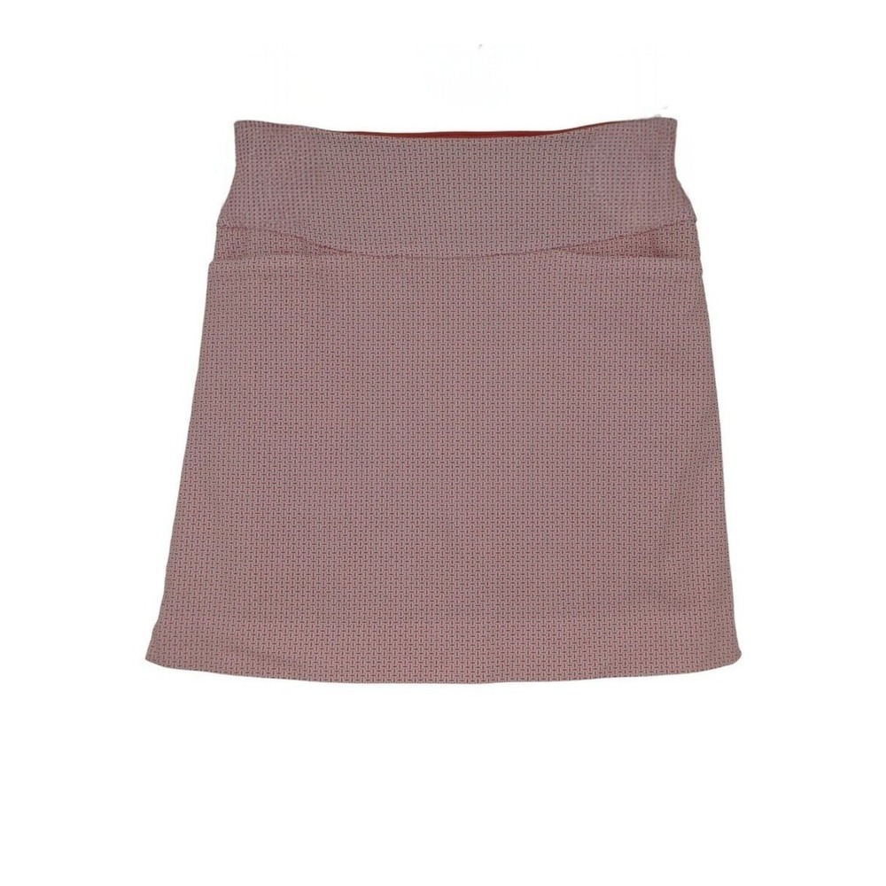 S.C. & CO Geometric Print Active Skort Skirt Women S Coral White Stretch Pockets